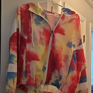 No Boundaries Colorful Tie-Dye Bomber Jacket
